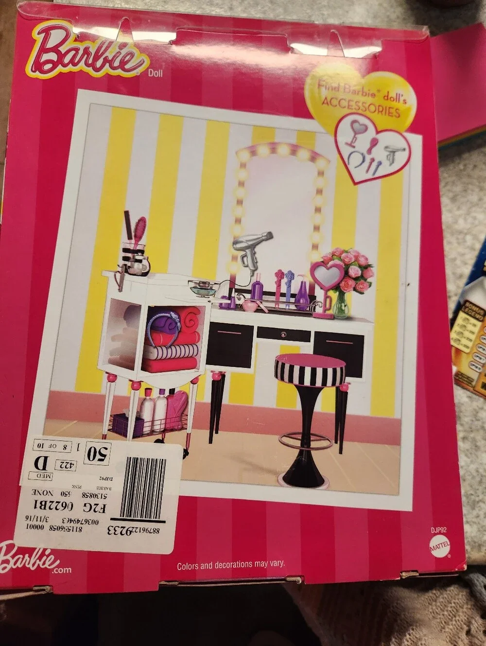 Barbie Pink and Purple Styling Vanity Party Set Style Your Way